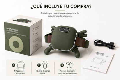Masajeador Cervical Pro con Calor y Amasado Profundo